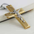 High quality stainless steel 18k gold antique cross pendant jewelry